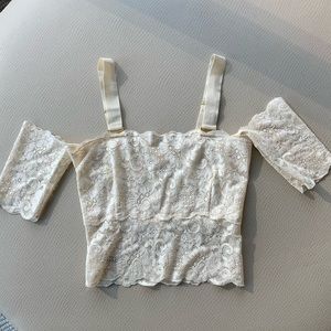 NWOT Free People Off the Shoulder Crop Top